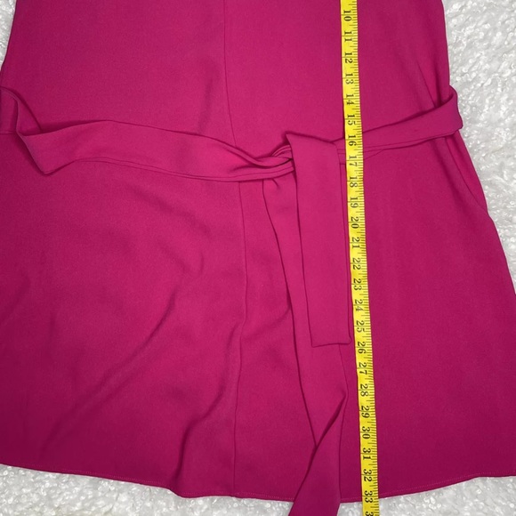 Zara Fuchsia Belted Mini Dress Large - Picture 7 of 7